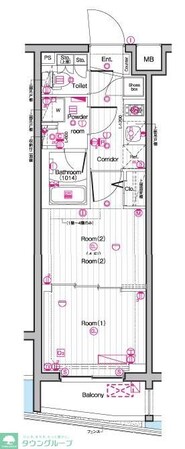 THE PREMIUM CUBE G 東中野の物件間取画像